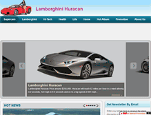 Tablet Screenshot of lamborghinihuracan.com